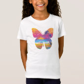 Vlinder tropische zonsondergang t-shirt (Voorkant)