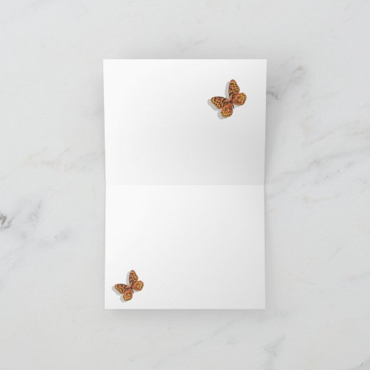 Vlinder Trouw Dank je briefje Bedankkaart (Binnen)