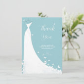 Vlinder Trouwjurk Bruidsbeurs Bedankt Kaart (Staand voorkant)