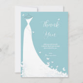 Vlinder Trouwjurk Bruidsbeurs Bedankt Kaart (Voorkant)