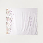 Vlinder tuin Baby shower foto achtergrond Wandkleed (Voorkant (horizontaal))