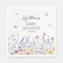 Vlinder Tuin Baby Shower Servetten