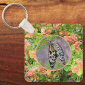 Vlinder tussen de bloemen sleutelhanger (Voorkant)
