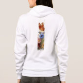 Vlinder tussen wilde bloemen penseelstreekverf hoodie (Achterkant)