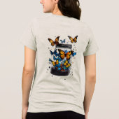 Vlinder uit de fles dames t-shirt  (Achterkant)