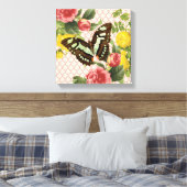 vlinder uitgerekt doek canvas afdruk (Insitu (Slaapkamer))