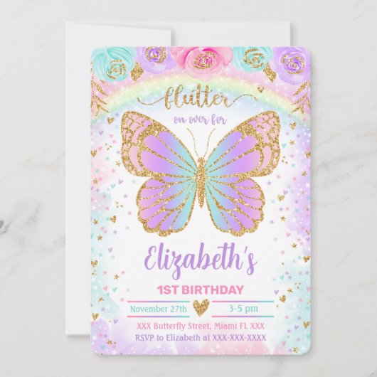 Vlinder Uitnodiging (Voorkant)