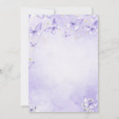 Vlinder Uitnodiging 1e Verjaardag Lavendel (Achterkant)