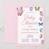 Vlinder Uitnodiging Bewerkbaar (Voorkant / Achterkant)