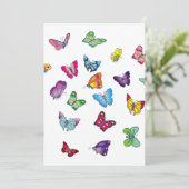 vlinder uitnodiging kaart (Staand voorkant)