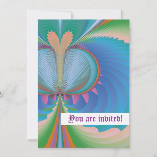 Vlinder Uitnodiging op Maat (Voorkant)