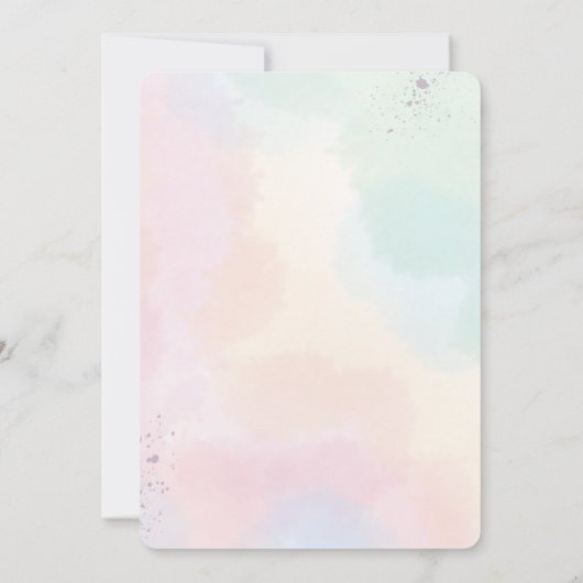 Vlinder uitnodiging, Pastel vlinders verjaardag Kaart (Achterkant)