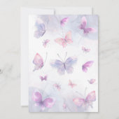 Vlinder Uitnodiging Vlinder Verjaardagsuitnodiging (Achterkant)