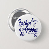 Vlinder / vader van de bruidegom ronde button 5,7 cm (Voorkant /achterkant)