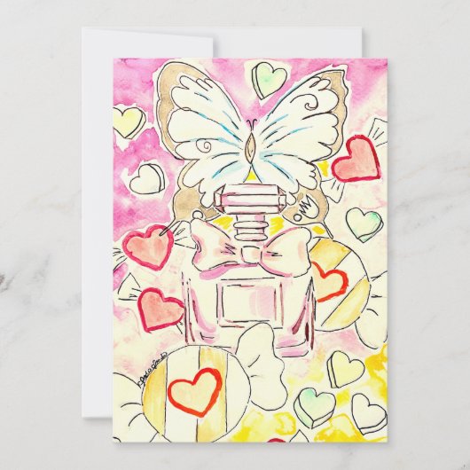 Vlinder Valentijnkaart Feestdagenkaart (Voorkant)
