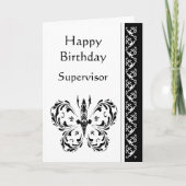 Vlinder van de Verjaardag van de supervisor de Kaart (Voorkant)