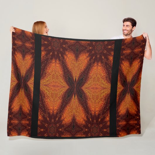 Vlinder van goud 1 fleece deken (In situ)