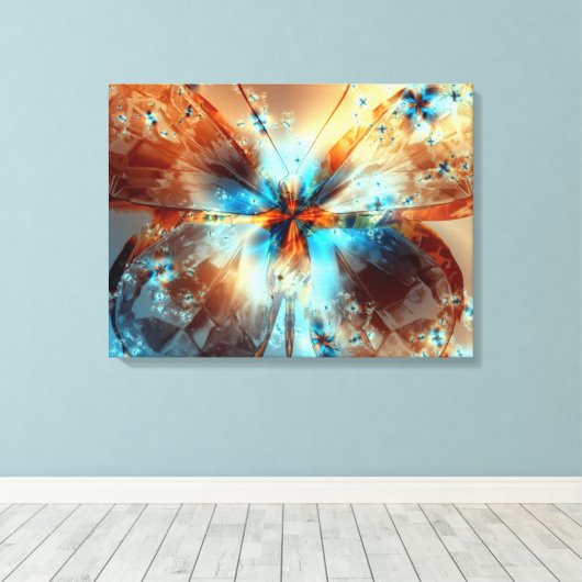 Vlinder van Licht - Canvas (Insitu (Houten vloer))