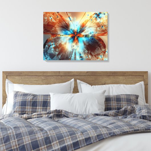 Vlinder van Licht - Canvas (Insitu (Slaapkamer))