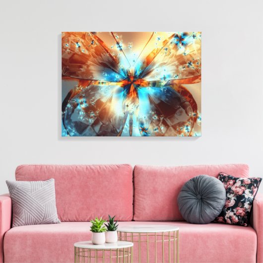 Vlinder van Licht - Canvas (Insitu (Woonkamer))