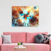 Vlinder van Licht - Canvas Afdruk (Insitu (Woonkamer))