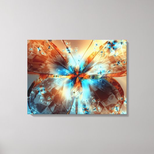 Vlinder van Licht - Canvas Afdruk (Voorkant)