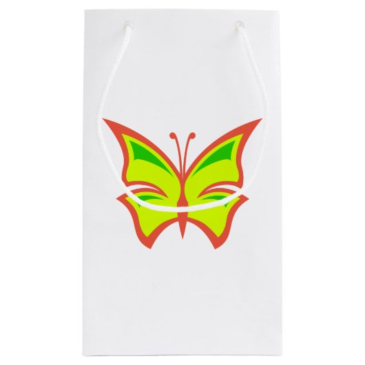 Vlinder Vector Illustratie Gift Bag Klein Cadeauzakje (Achterkant)