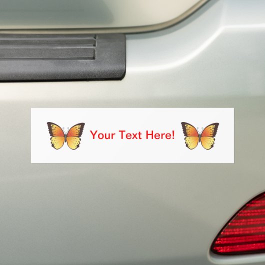 Vlinder: Vectorillustratie: Bumpersticker (Op auto)