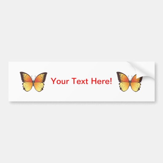 Vlinder: Vectorillustratie: Bumpersticker (Voorkant)