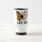 Vlinder verandert in kleine vlinders reisbeker (Center)