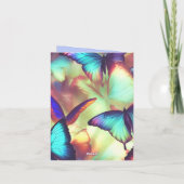 Vlinder Verjaardag Voeg foto toe Vouwbare uitnodig (Achterkant)