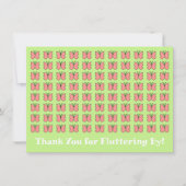 Vlinder Verjaardagsfeestje Dank Je Kaart (Voorkant)