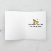 Vlinder Verjaardagsontwerp achterna zitten Kaart (Binnen)