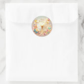 Vlinder verjaardagssticker  ronde sticker (Tas)