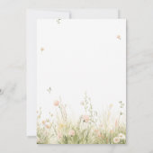 vlinder verjaardagsuitnodiging, lente bloemen kaart (Achterkant)