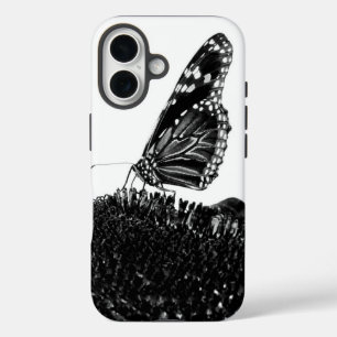 vlinder verlegen zwart iPhone 16 hoesje