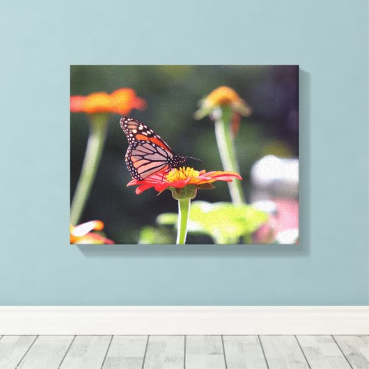 vlinder verpakt canvas afdruk (Insitu (Houten vloer))