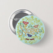 Vlinder Verpleegster Ronde Button 5,7 Cm (Voorkant /achterkant)