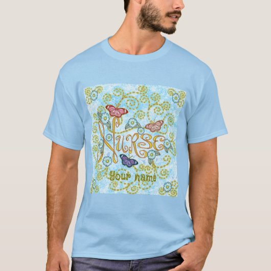 Vlinder-verpleegster T-shirt (Voorkant)