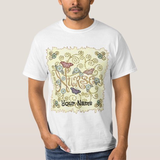 Vlinder verpleegster t-shirt (Voorkant)