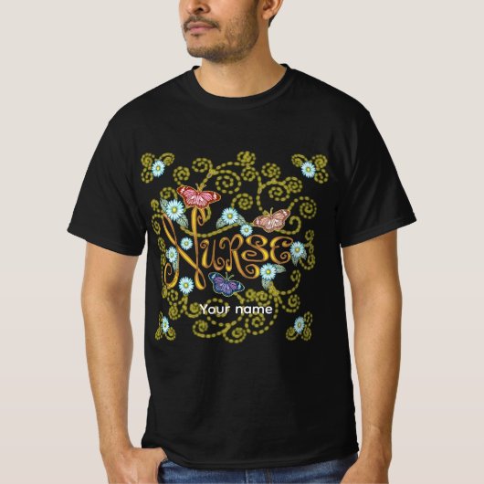 Vlinder Verpleegster t-shirt (Voorkant)