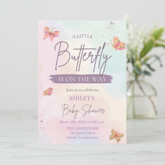 VLINDER VERZAMELING UITNODIGING (Staand voorkant)