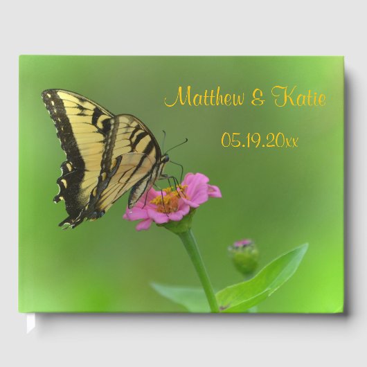 Vlinder verzamelt nectar gastenboek (Voorkant)