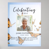 Vlinder, Viering van het Leven Foto, Begrafenis Poster (Voorkant)