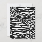 vlinder; viering van zebra print kaart (Achterkant)