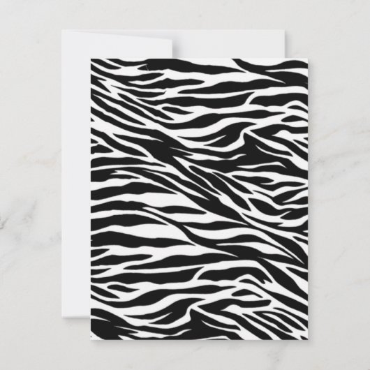 vlinder; viering van zebra print kaart (Achterkant)