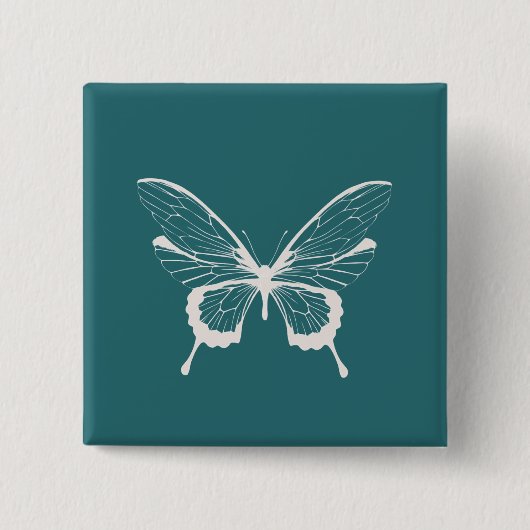 Vlinder Vierkante Button 5,1 Cm (Voorkant)