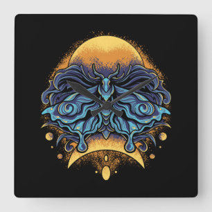 Vlinder Vierkante Klok