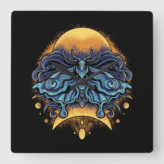 Vlinder Vierkante Klok (Voorkant)