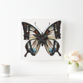 Vlinder Vierkante Klok (Huis)